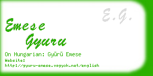 emese gyuru business card