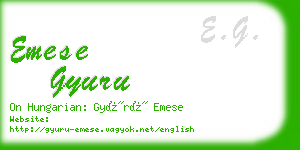 emese gyuru business card